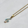 Blue Treble Clef Necklace