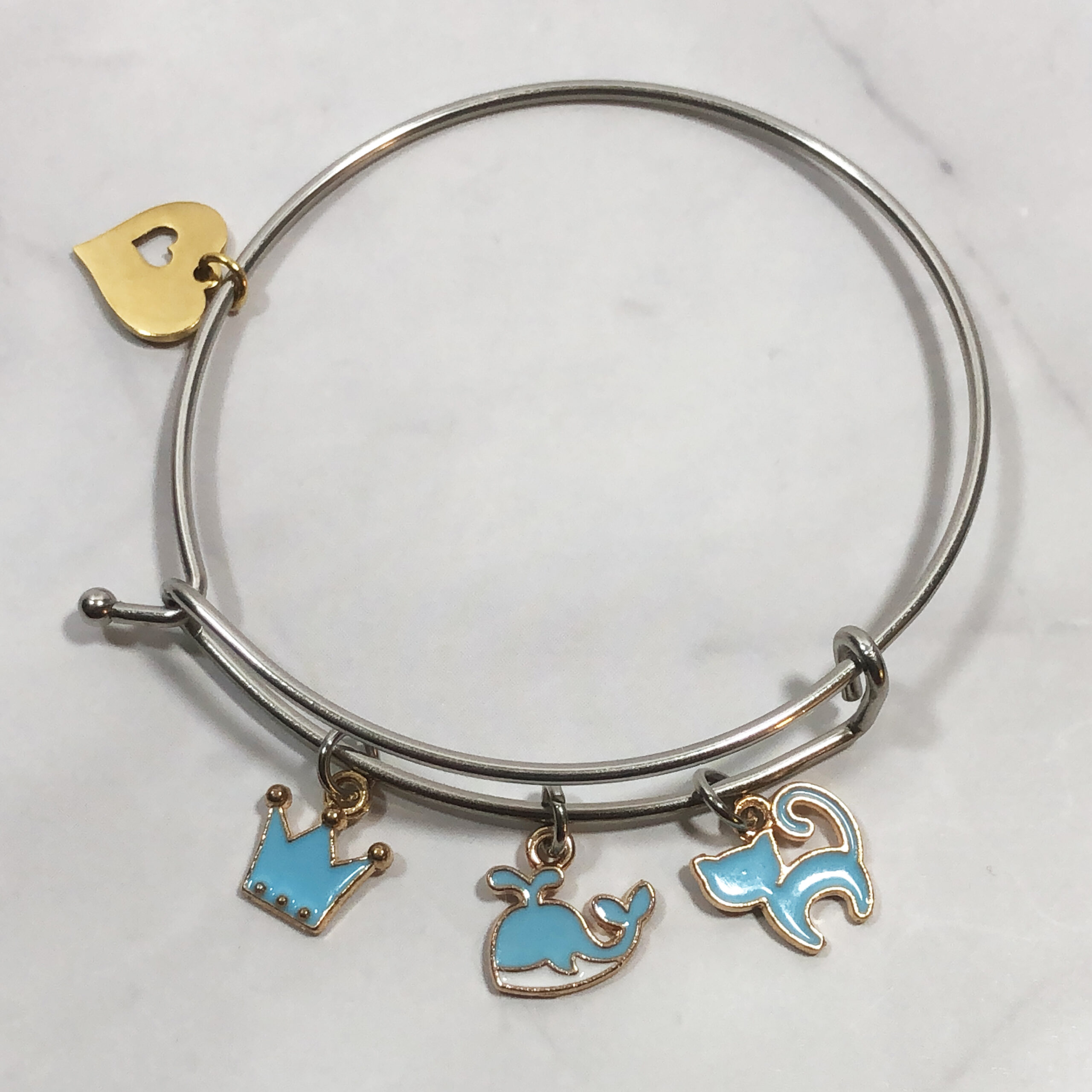 Crown & Kitties Bangle