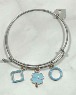 Lucky Blue Bangle Charm Bracelet