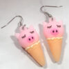 Piggy Ice Cream Cone Earrings