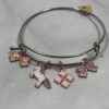Pink & Purple Bangle Chamr Bracelet