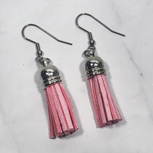 Pink Tassell Earrings