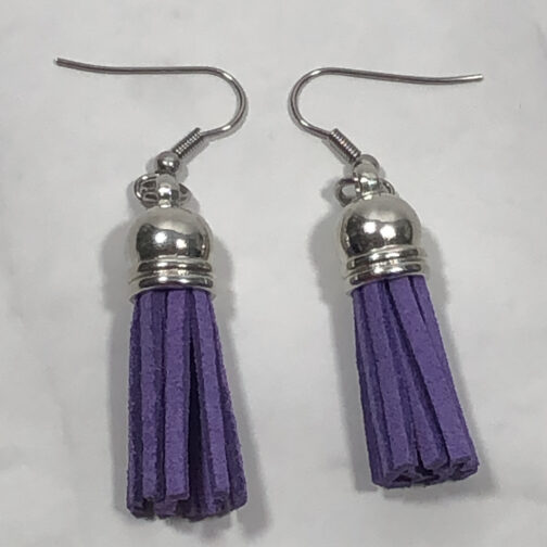 Purple Tassel Earrings