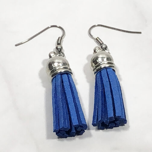 Blue Tassel Earrings